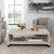 Bosk White Washed Coffee Table - Size: 46H x 137W x 76D (cm) - Mid-Century Modern style
